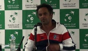 Coupe Davis 2016 - Yannick Noah amer, déçu mais ému par l'attitude de Richard Gasquet