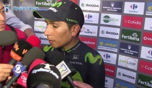 La Vuelta 2014 - Nairo Quintana à l'arrivée de la 1e étape