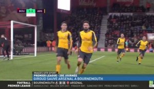 Zap Sport 04 janvier : Olivier Giroud sauve Arsenal au terme d'un match de fou contre Bournemouth (vidéo)