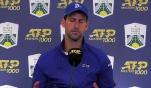 ATP - Rolex Paris Masters 2021 - Novak Djokovic : "J'espère pouvoir utiliser cette belle énergie ici à Paris"