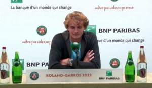 Roland-Garros 2022 - Alexander Zverev : "...."