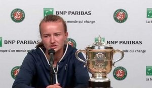 Roland-Garros 2021 - Barbora Krejcikova : "Happy. I'm extremely happy. I mean, it's a dream come true, for sure"