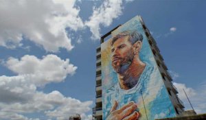 Argentine : une fresque murale en l'honneur de Lionel Messi