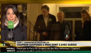 Zap sport - 2 février : Tony Chapron suspendu 3 mois ferme (vidéo)