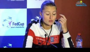 Fed Cup 2018 - Kristina Mladenovic : "J'ai retrouvé ma routine et je suis bien avec cette équipe de France"