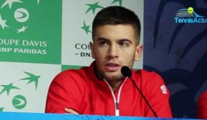 Coupe Davis 2018 - France-Croatie - Borna Coric : "Je n'ai pas l'impression d'être favori contre Jérémy Chardy"