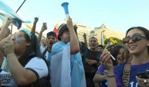 Mondial: les supporters argentins en liesse après la victoire contre le Mexique