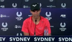 ATP/WTA - United Cup 2022-2023 - Rafael Nadal : “Lately, every time I go to a press conference, I feel like I have to retire, like you absolutely want that to happen”