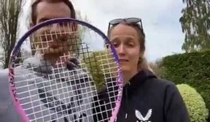 ATP - Andy Murray and his wife challenge Roger and Mirka Federer : 100 Volley Challenge !