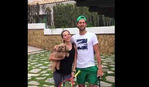 ATP - Novak & Jelena Djokovic Accept Andy Murray's 100 Volley Challenge