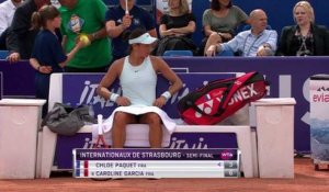 WTA - Strasbourg 2019 - Caroline Garcia prive Chloé Paquet de finale à Strasbourg