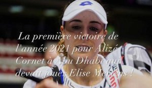 WTA - Abu Dhabi 2021 - Alizé Cornet : "Ça fait du bien de commencer l'année par une victoire"