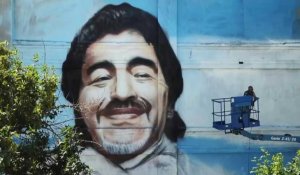 "San Diego del barrio La Boca", la fresque murale géante de Maradona