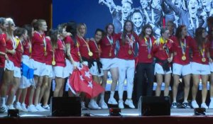 Les championnes du monde espagnoles célébrées par leurs supporters à Madrid