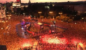 Football: foule à Madrid pour accueillir les champions du monde