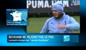 Football - David Beckham ne signera pas au PSG