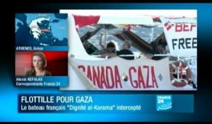 Flotille pour Gaza : Le bateau français "Dignité" intercepté