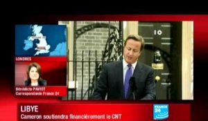 Libye : Cameron soutiendra financièrement le CNT