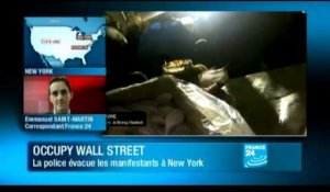 Occupy Wall Street: La police évacue les manifestants à New York