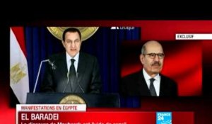Egypte - Mohamed el-Baradei : "Il est temps que Moubarak parte"