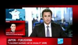 Japon : L'accident nucléaire de Fukushima serait de niveau 6 (ASN)