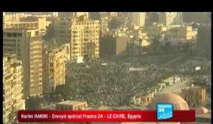 Violents affrontements entre pro et anti-Moubarak place Tahrir au Caire - Anti Moubarak