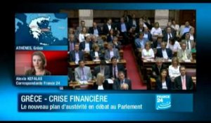 Grèce : Le nouveau plan d'austérité en débat au parlement