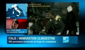 Italie : 500 personnes secourues au large de Lampedusa