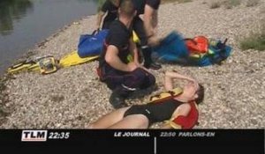 Scénario catastrophe au parc de Miribel-Jonage (Rhône)