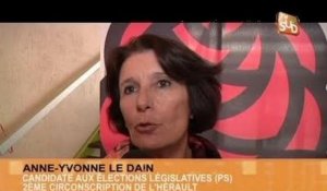 Législative: Anne-Yvonne Le Dain en campagne (Hérault)