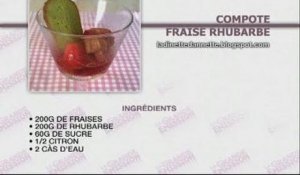 Recette: combote fraise rhubarbe