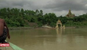 Impressionnantes inondations en Birmanie