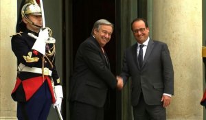 Hollande reçoit le Haut Commissaire de l'ONU pour les réfugiés