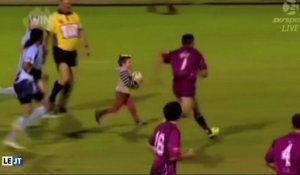 Le zapping du 21/08 : Un garçon de  4 ans marque un essai pendant un match de rugby de pros