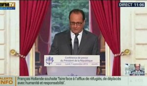 François Hollande: "La France va accueillir 24 000 migrants" d'ici 2017