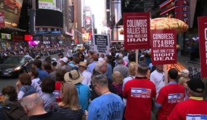 New York: manifestation contre l'accord sur le nucléaire iranien