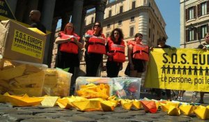 Rome: Un flashmob demande à l'Europe plus d'aide aux réfugiés