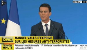 Manue Valls : "L'état d'urgence n'est pas un régime d'opacité" 