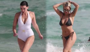 Rita Ora et Daisy Lowe en maillots de bain à Miami Beach