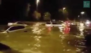 Vents violents et inondations aux Émirats Arabes Unis