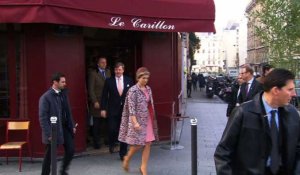 Le roi et la reine des Pays-Bas en visite au Carillon à Paris
