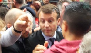 Emmanuel Macron accueilli par des jets d'oeufs à Montreuil