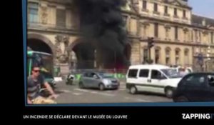 Un incendie se déclare devant le musée du Louvre (Vidéo)