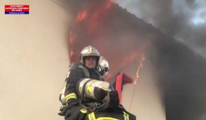 Les images de l'incendie d'un immeuble à Saint-Denis