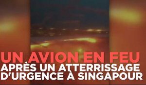 Un avion de Singapore Airlines prend feu après un atterrissage d'urgence