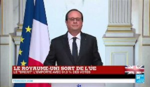 BREXIT - Le Royaume-Uni sort de l'UE : Retrouvez l'intervention de François Hollande