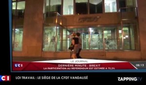 Loi travail : Le siège de la CFDT vandalisé pendant une manifestation illégale ( Vidéo)