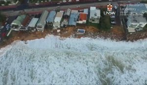 Tempête en Australie : le littoral ravagé de Sydney filmé par un drone