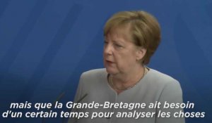 Brexit : Merkel "comprend" que la Grande-Bretagne ait besoin de temps
