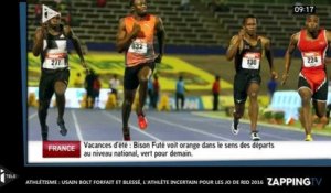 Athlétisme : Usain Bolt forfait et blessé, l'athlète incertain pour les JO de Rio 2016 (Vidéo)